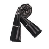 DARK NIGHT CHECK N PLAID WOOL SCARF